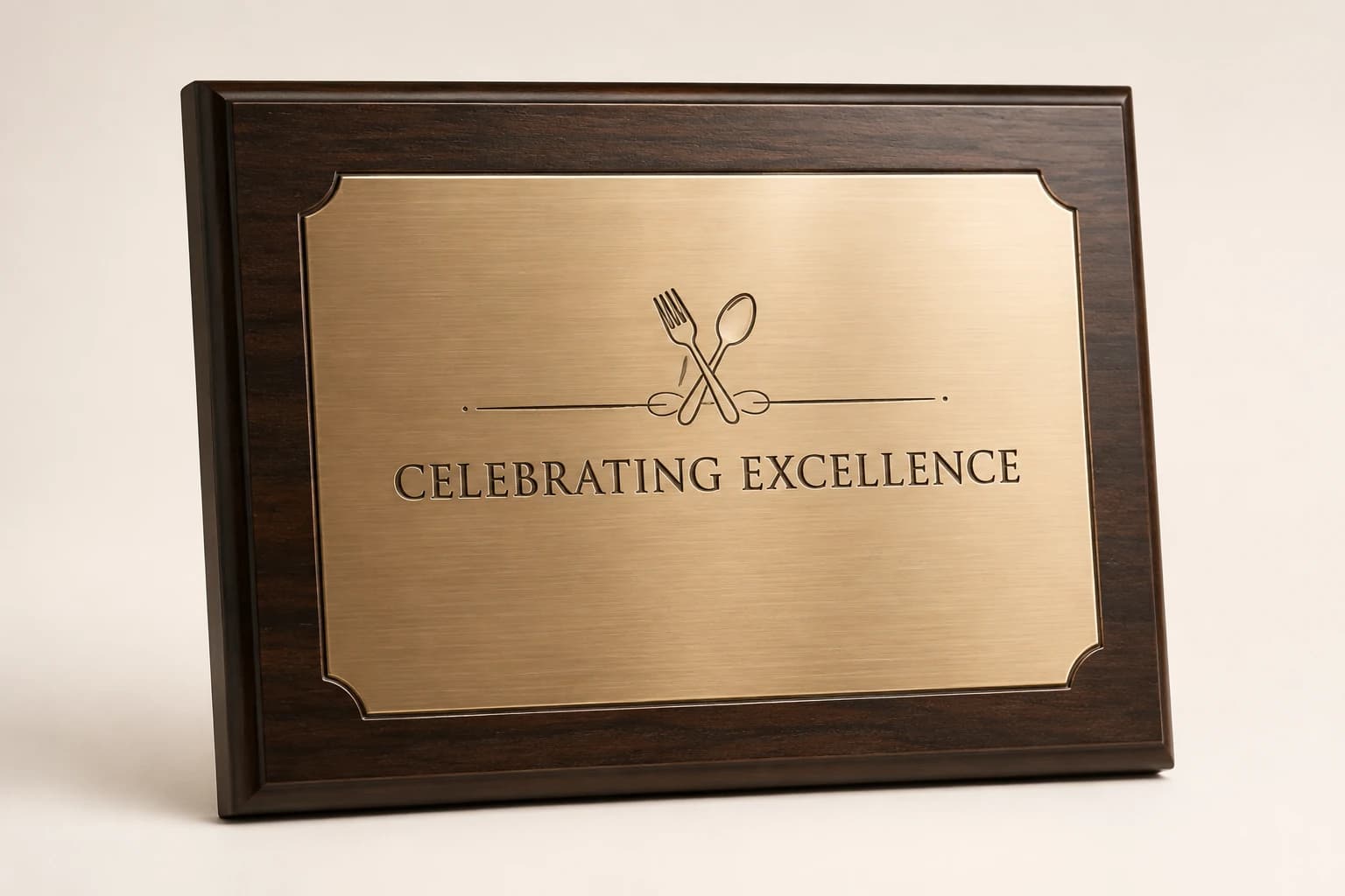 Restaurant Award Wall Plaque original design concept