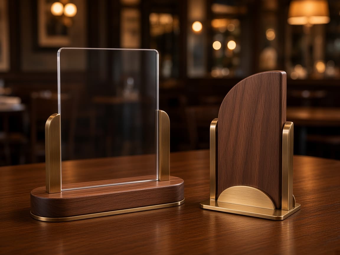 Restaurant Table Number Set design concept, reverse side